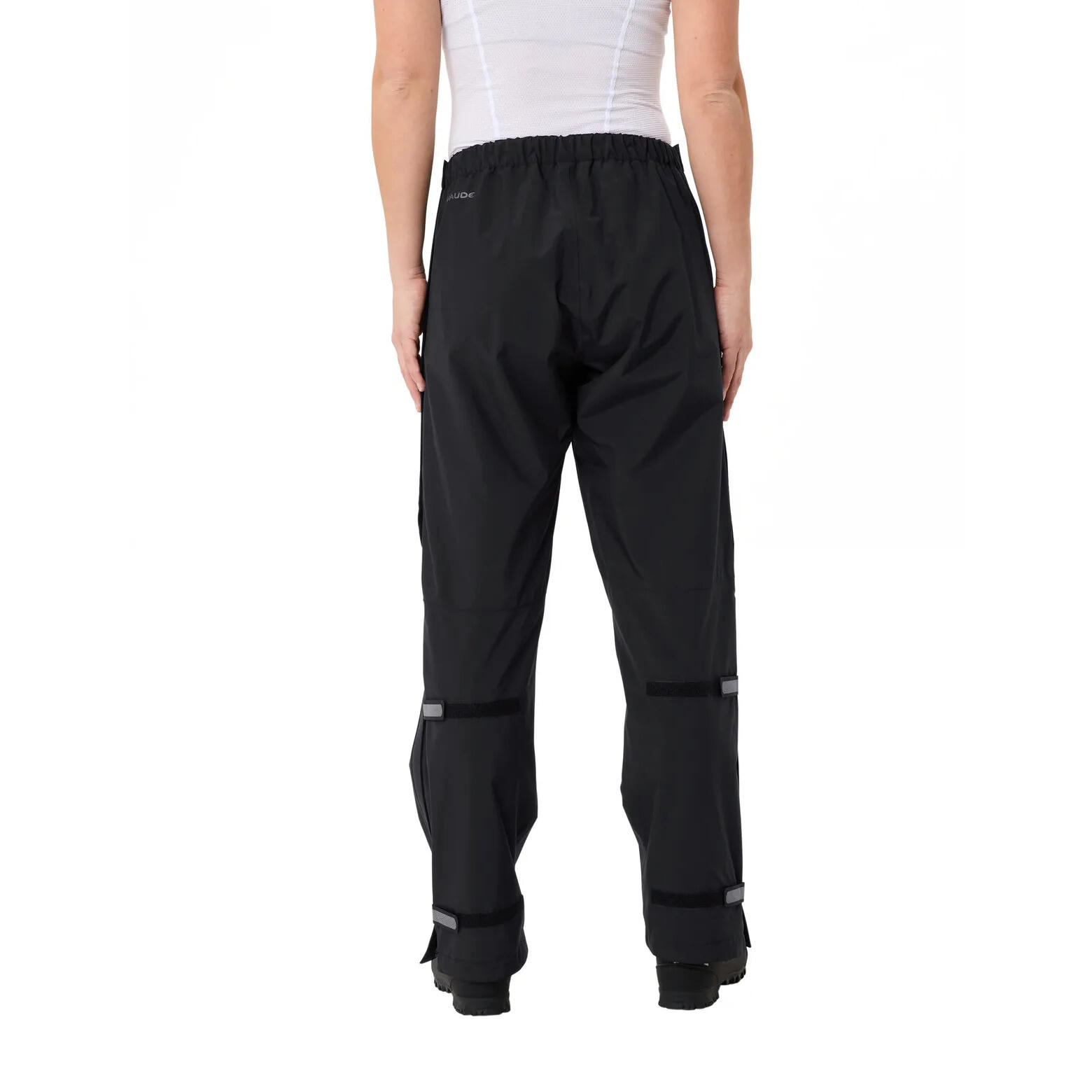 Pantalon de pluie full zip tailles courtes femme VAUDE Fluid 3/3