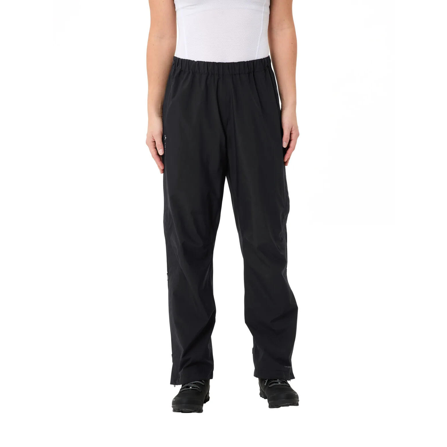 Pantalon de pluie full zip tailles courtes femme VAUDE Fluid 2/3