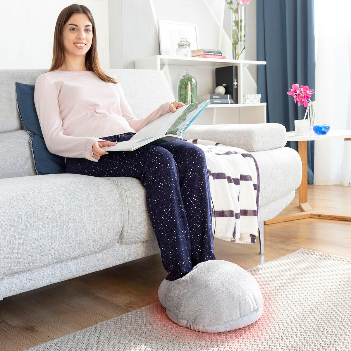 2-in-1 Elektrische Voetenwarmer INNOVAGOODS Grijs 2/5