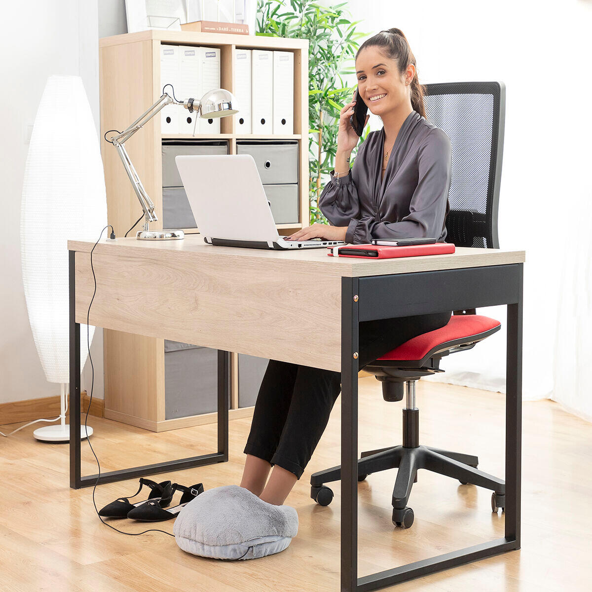 2-in-1 Elektrische Voetenwarmer INNOVAGOODS Grijs 4/5
