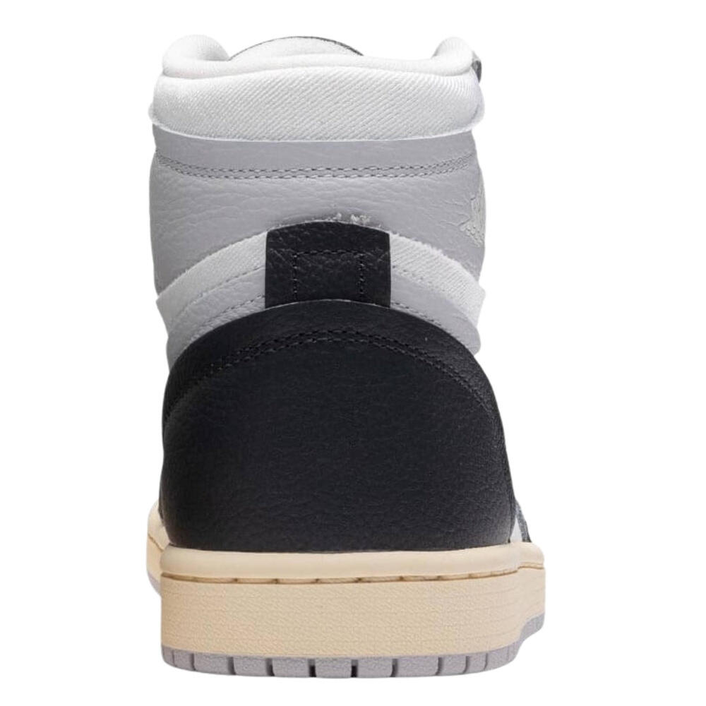 "Air Jordan 1" Sneaker für , Leder, Hoch geschnitten Damen Schwarz 3/5
