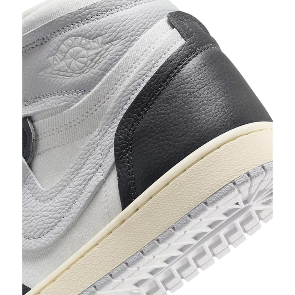 "Air Jordan 1" Sneaker für , Leder, Hoch geschnitten Damen Schwarz 5/5