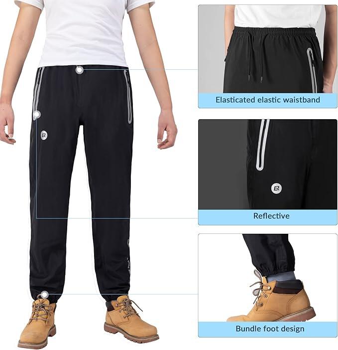 Pantalon Pluie de Sport Noir 4/6