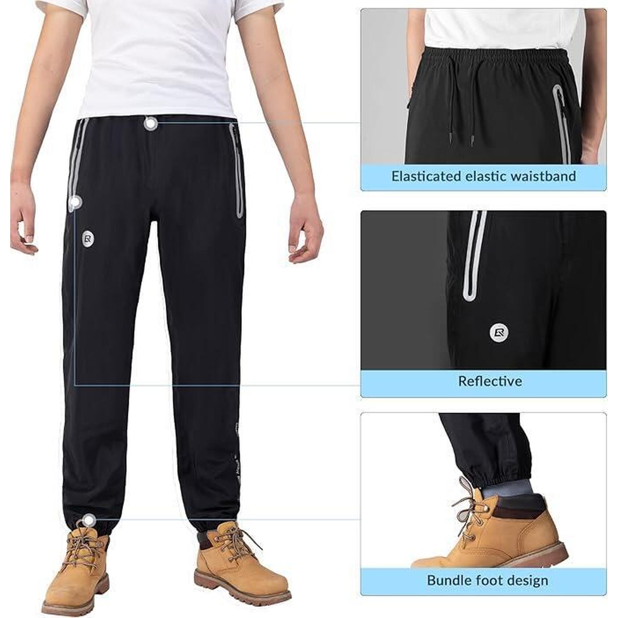 Pantaloni de ploaie sport negri