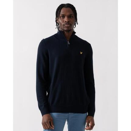 Sweter z bawełny i wełny merino z zamkiem 1/4 Lyle & Scott