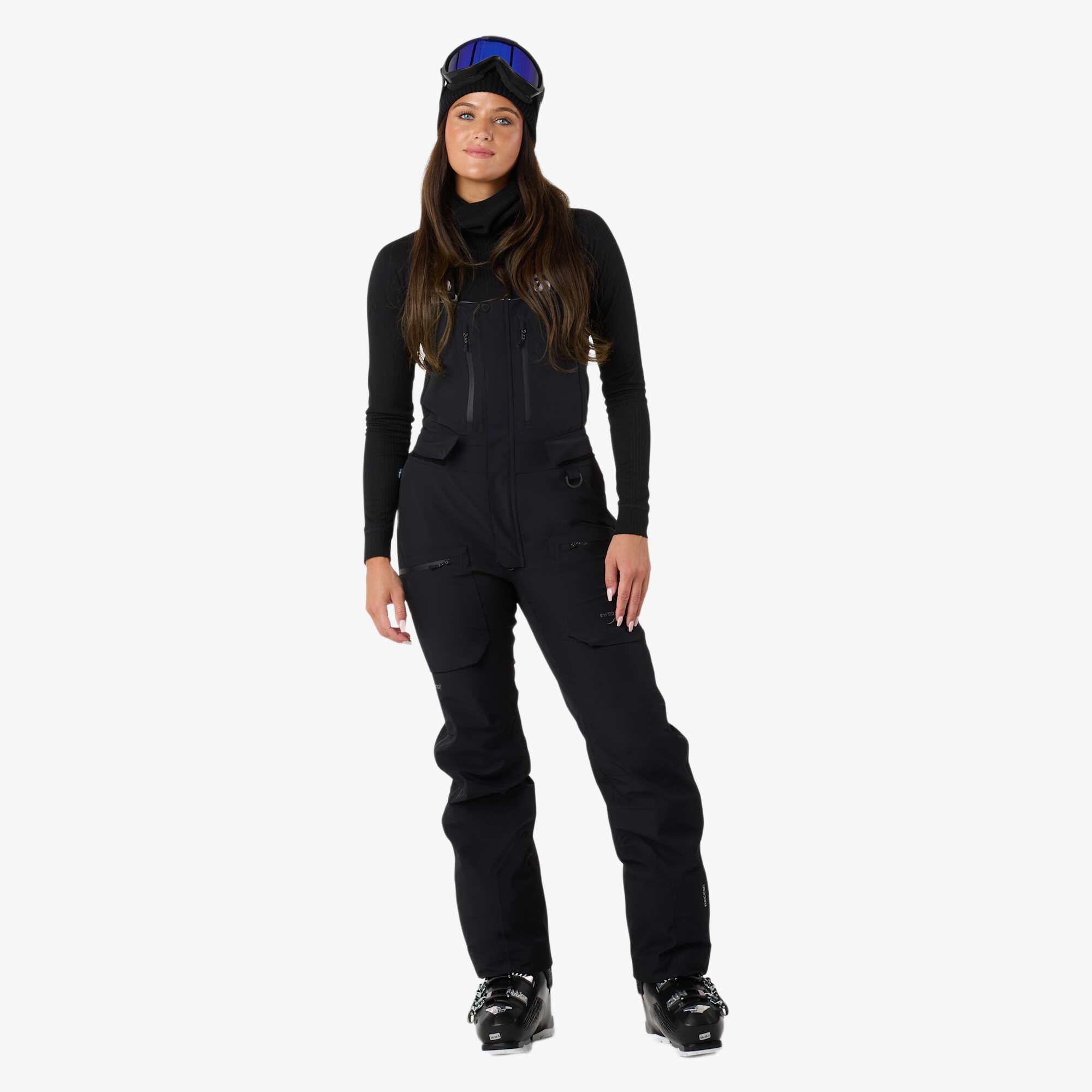 Swedemount - Pantalon De Ski Femme Imperméable Coupe-vent Lofoten 3l Shell Bib Pants Ii - Pantalon De Ski - Noir - Decathlon