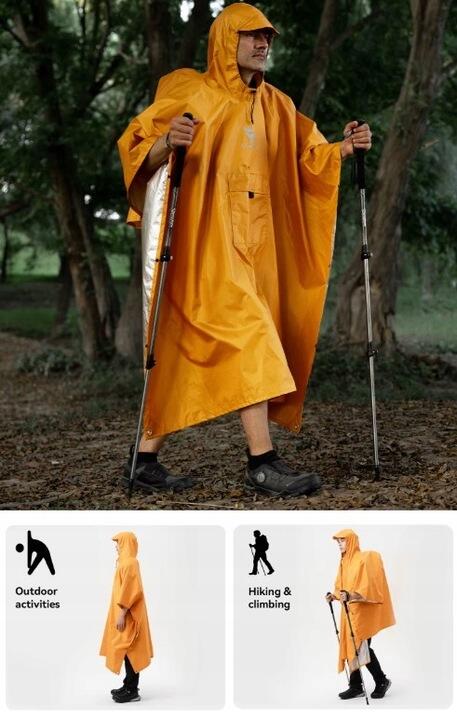 Poncho de Pluie d'Extérieur Multifonction 3-en-1 6/6