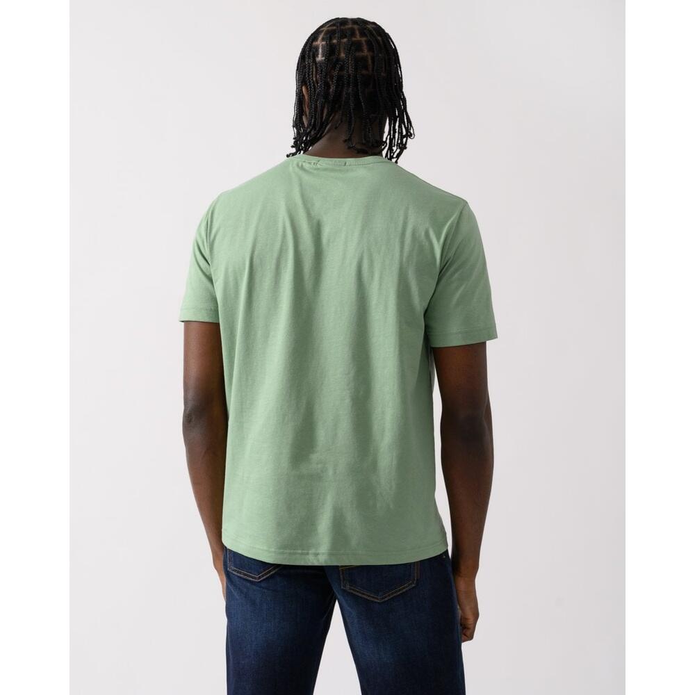 Heren O-hals Shirt Shield Logo Groen 2/4