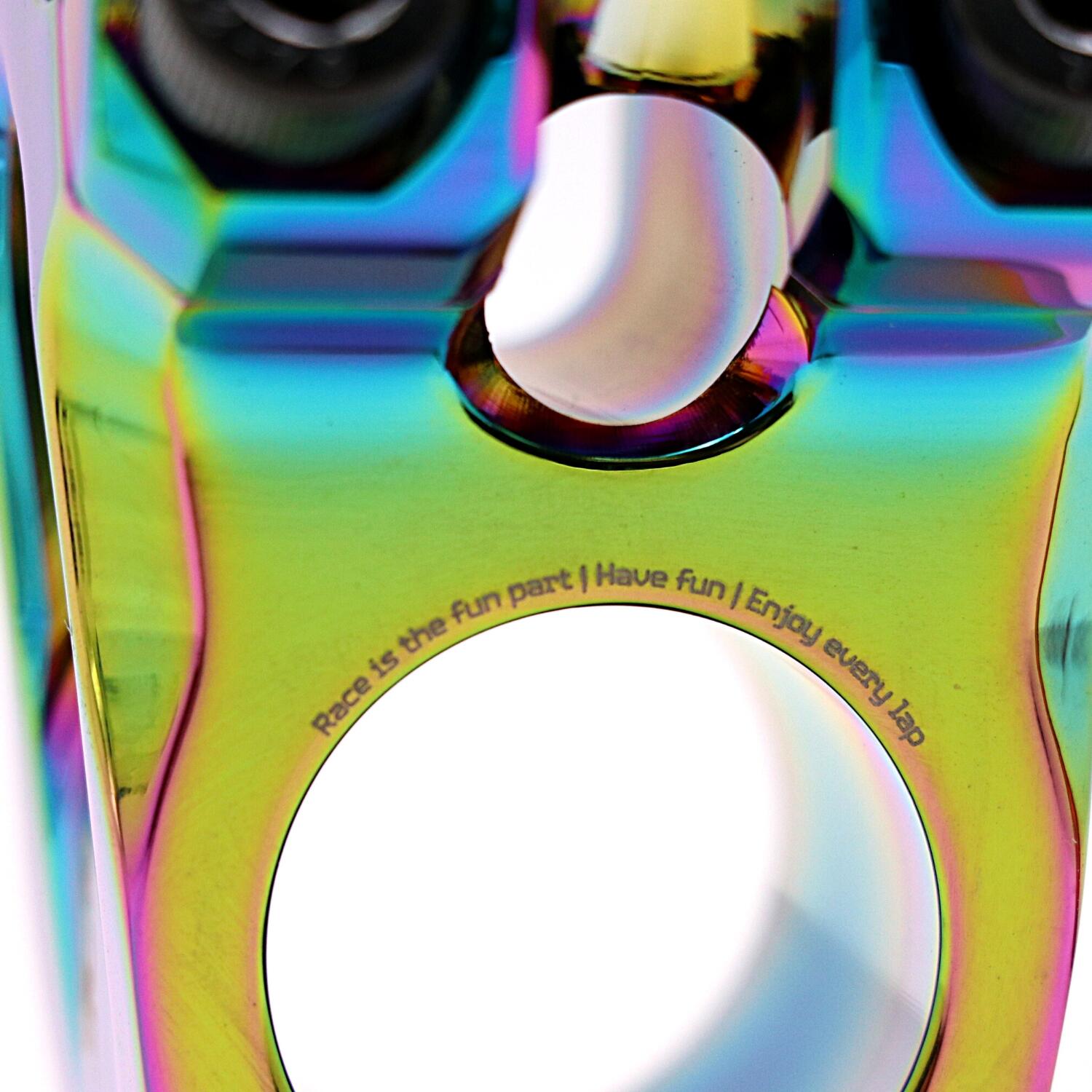 Attacco Manubrio Pride Cayman V2 Ø22.2mm - Oil Slick 3/4