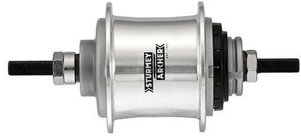STURMEY ARCHER 2-speed A2 automatische versnellingsnaaf, 36 gaten, zilver