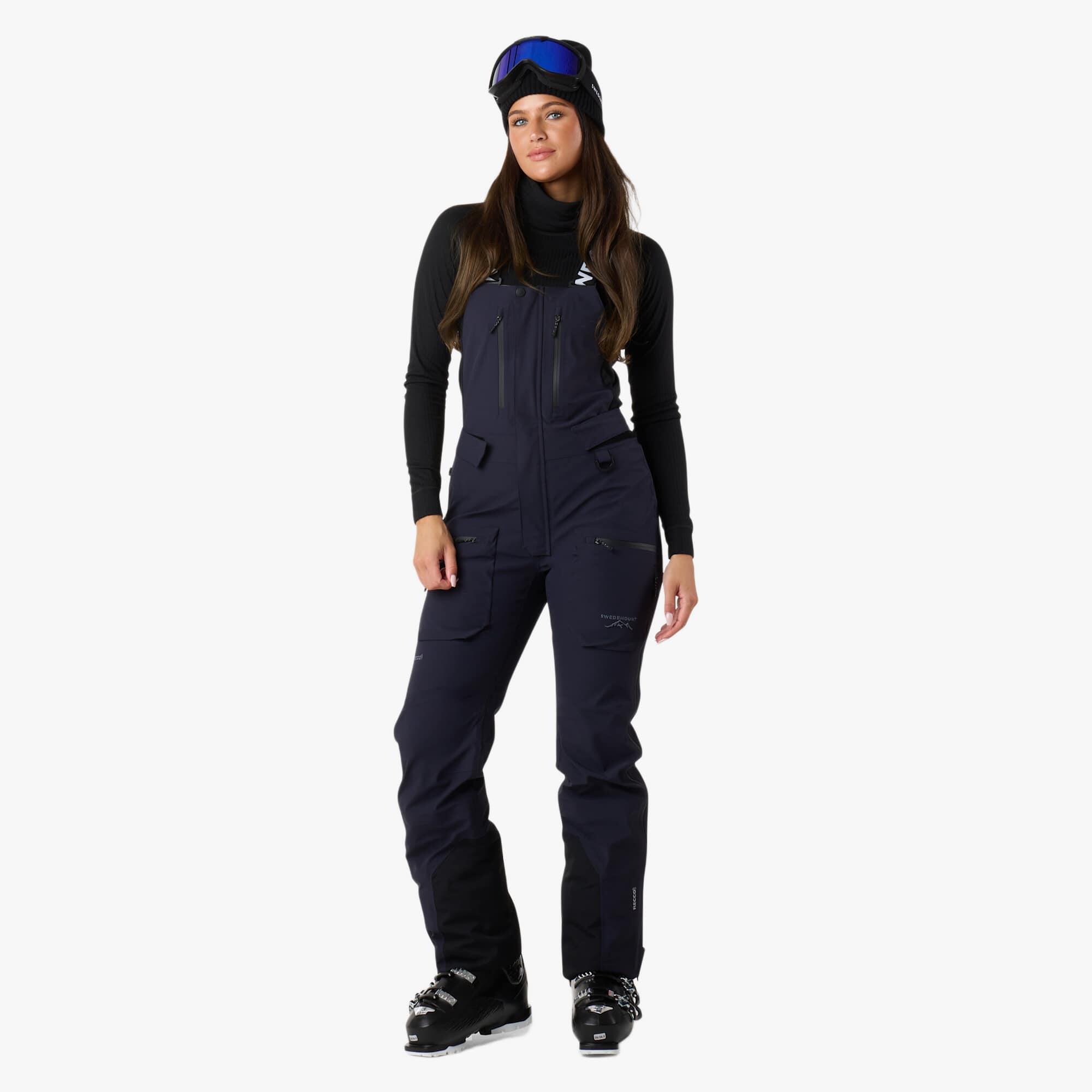 Swedemount - Pantalon De Ski Femme Imperméable Coupe-vent Lofoten 3l Shell Bib Pants Ii - Pantalon De Ski - Bleu - Decathlon