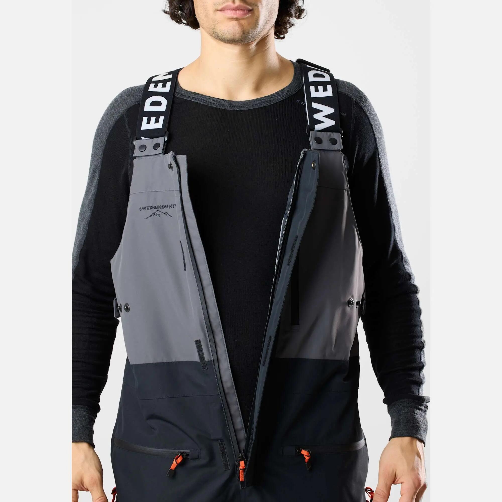 Pantaloni Con Bretelle Sci Uomo Impermeabile Freeride 5/8