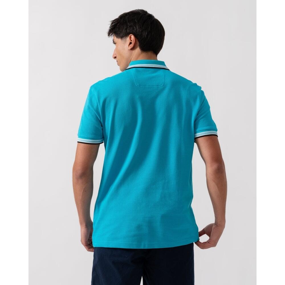 Mens Training Polo Shirt Contrast Logo Paddy 2/4