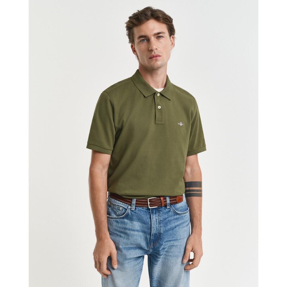 Mens Training Polo Shirt Shield Logo