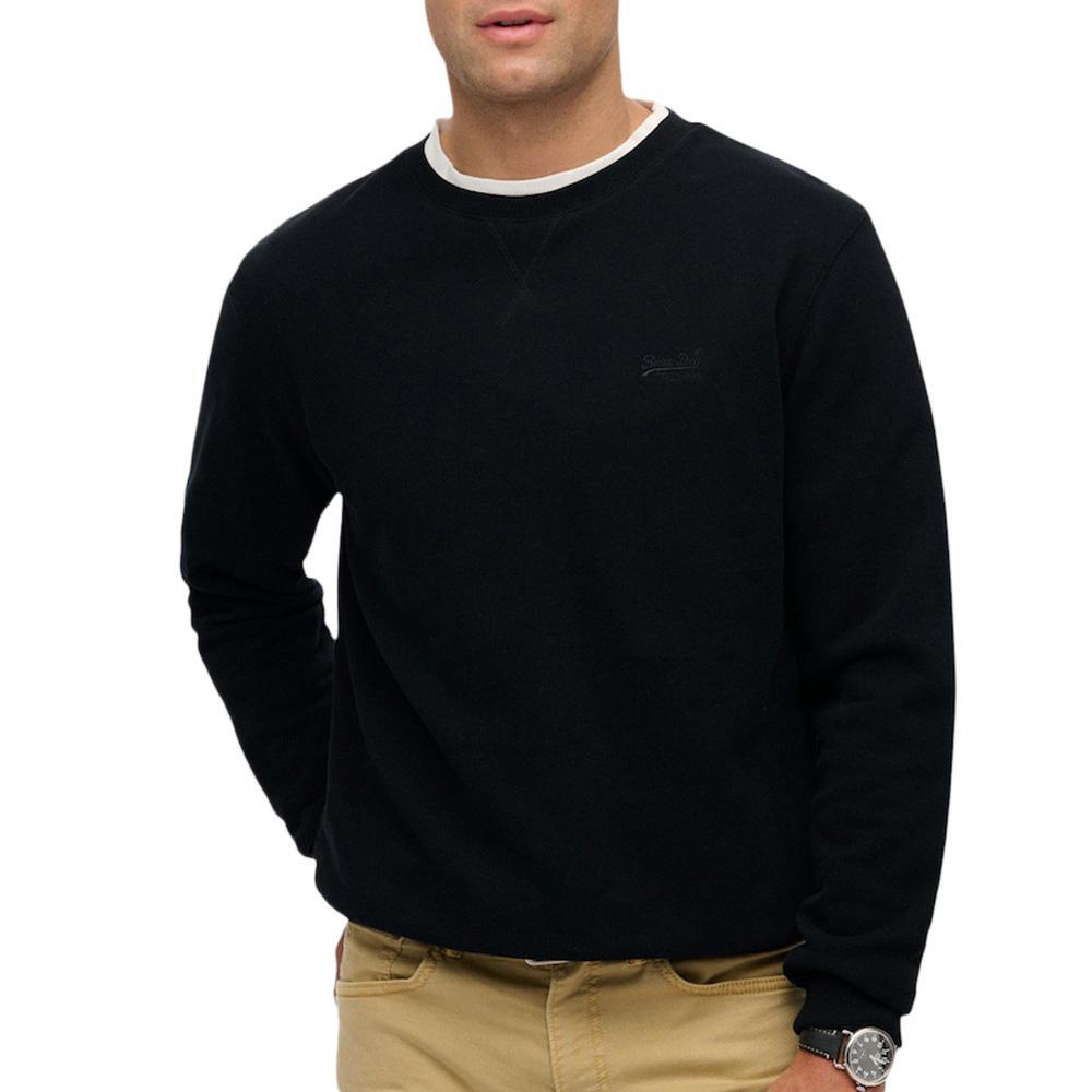 Pull Noir Homme Superdry Essential Logo Crew 1/2