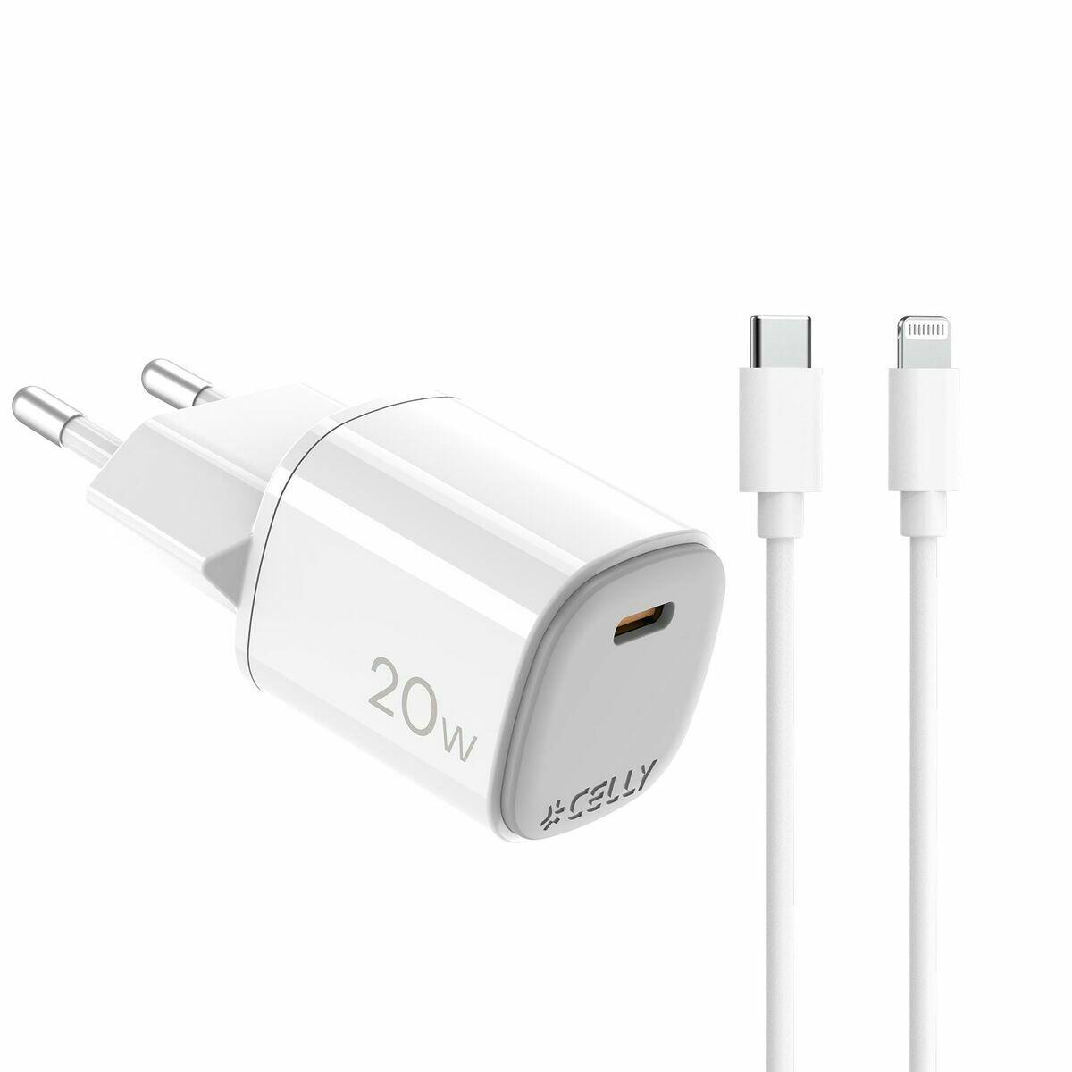 Cavo USB CELLY UPTC1USBC20WCTL Bianco 1/5