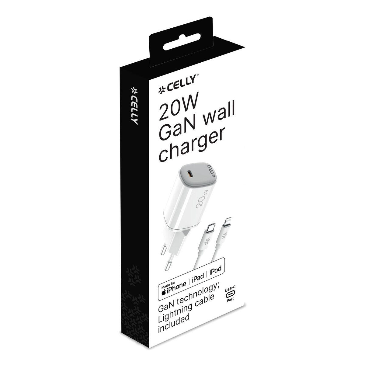 Cavo USB CELLY UPTC1USBC20WCTL Bianco 4/5