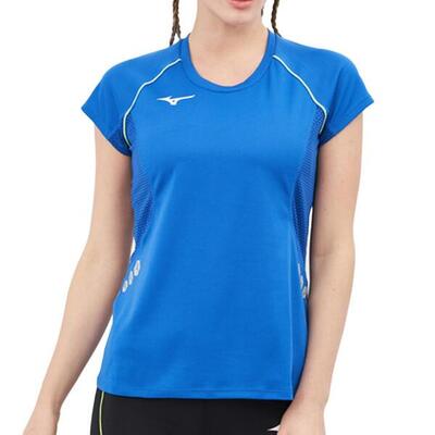 T-Shirt Donna Mizuno Blu per Sport e Tempo Libero