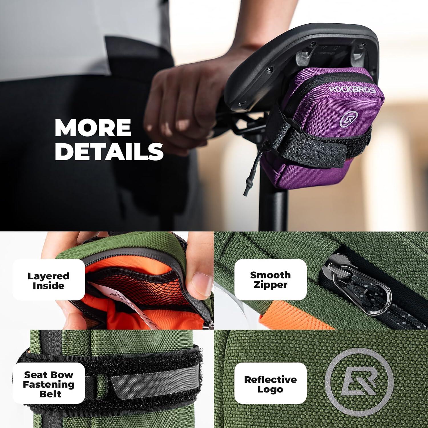 Sacoche de selle Rockbros avec porte-cartouche CO2 4/4