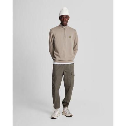 Katoenen merinowollen trui met een kwart rits Lyle & Scott