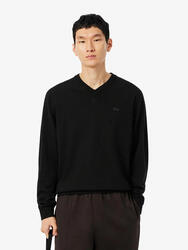 Pull col V Lacoste en laine - Homme