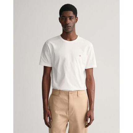 T-shirt homme col rond Shield Logo Blanc
