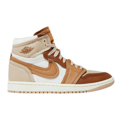 Scarpe Sportive Pelle Hightop (Alto)Donna Nike Air Jordan 1 Marrone