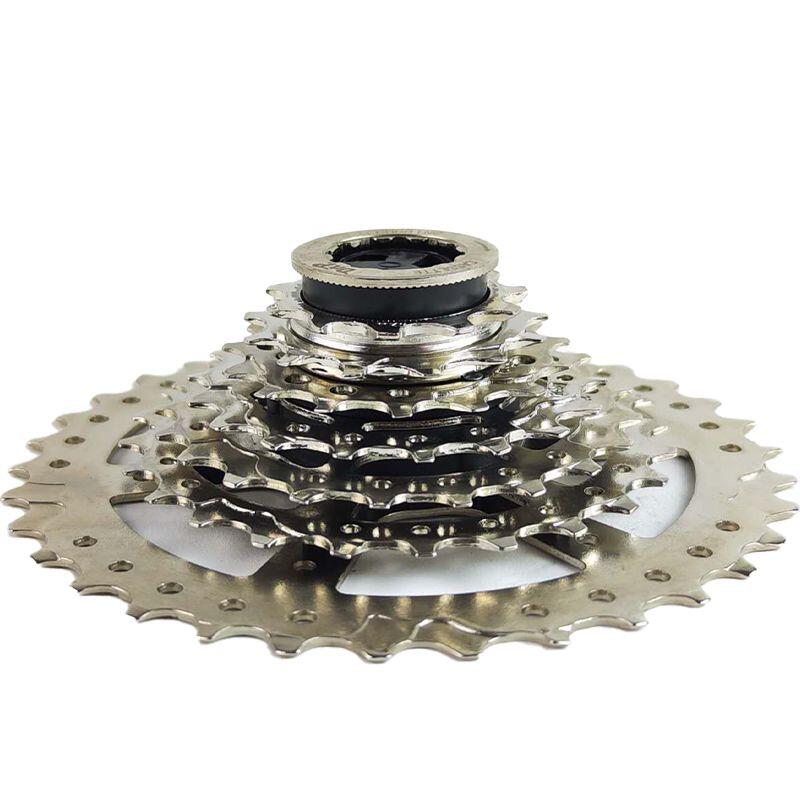 Cassette 7 vitesses 11-34 dents – Acier nickelé – Compatible systèmes Shimano 2/2