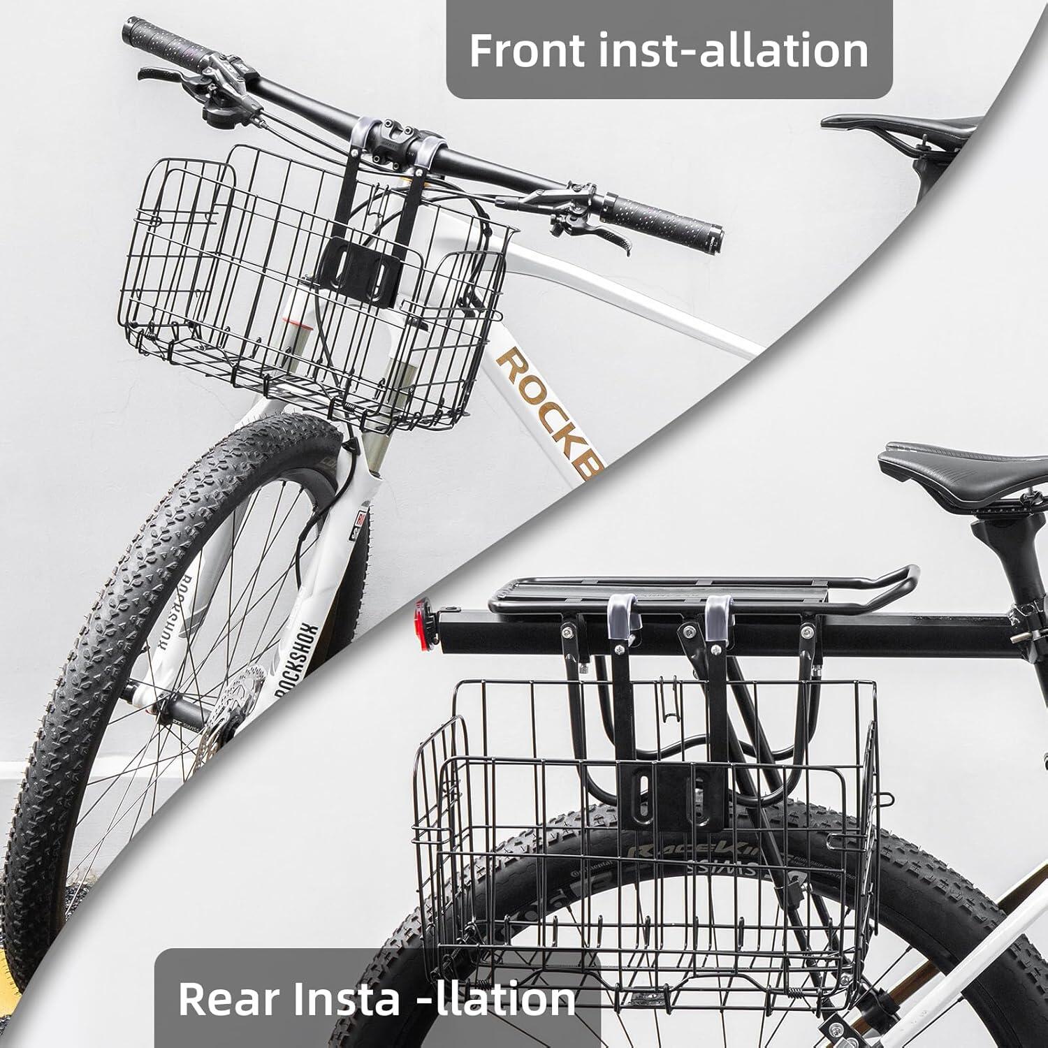 Cesto frontal resistente, fácil de instalar em bicicletas de montanha/scooters. 2/6