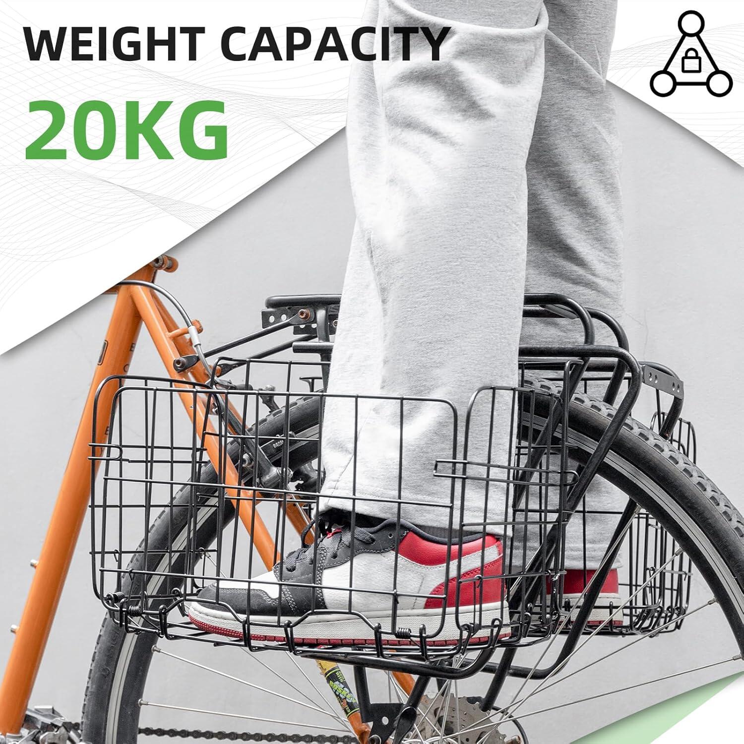 Cesto frontal resistente, fácil de instalar em bicicletas de montanha/scooters. 4/6