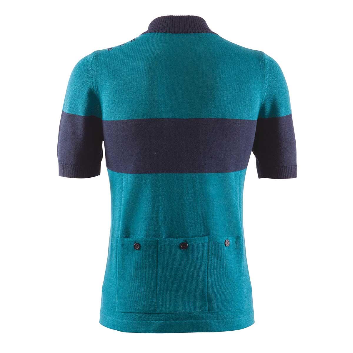 BRN Veloce maillot de course laine vintage bleu aqua taille XL 2/2