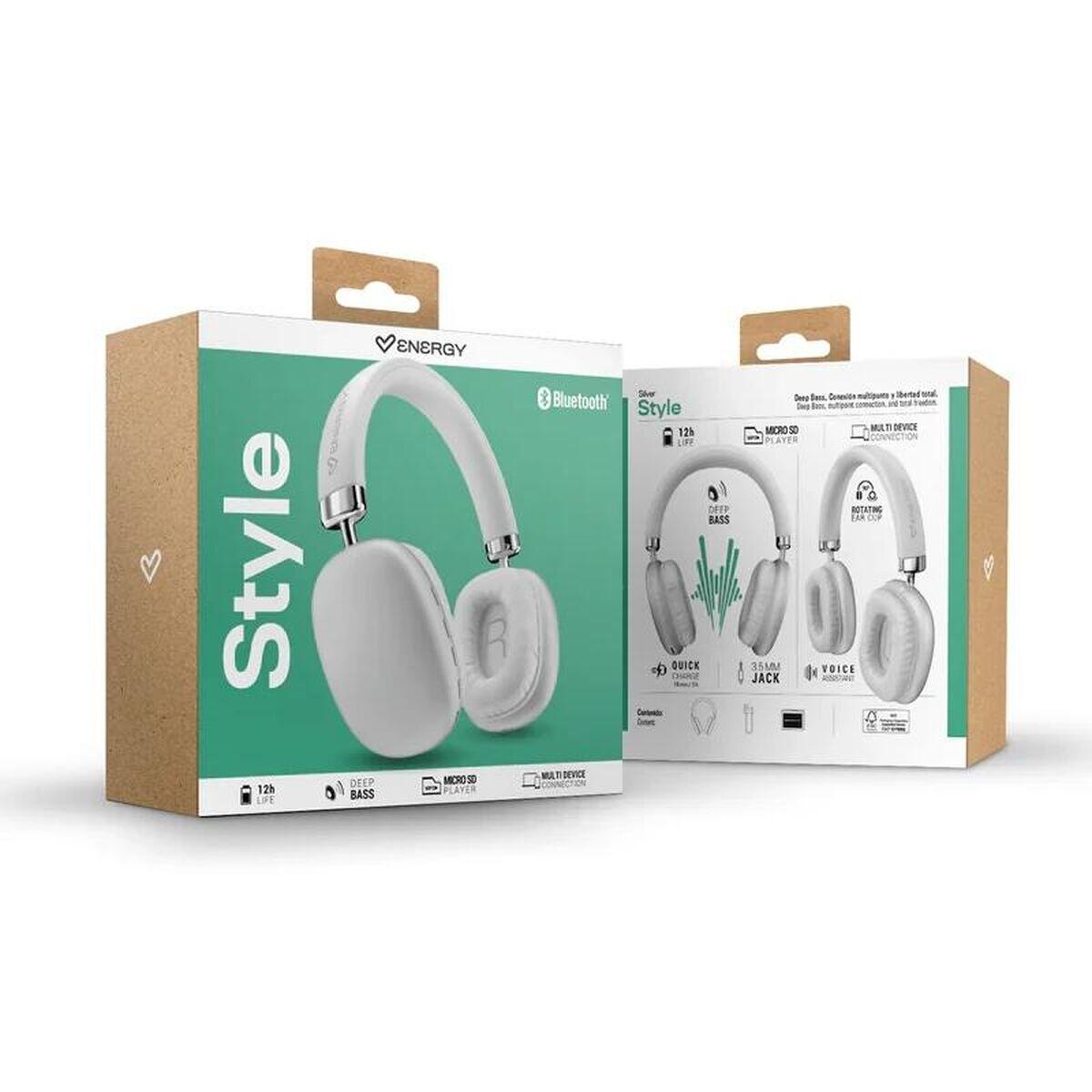 Kopfhörer ENERGY SISTEM Style Silver BT Bluetooth 4/5