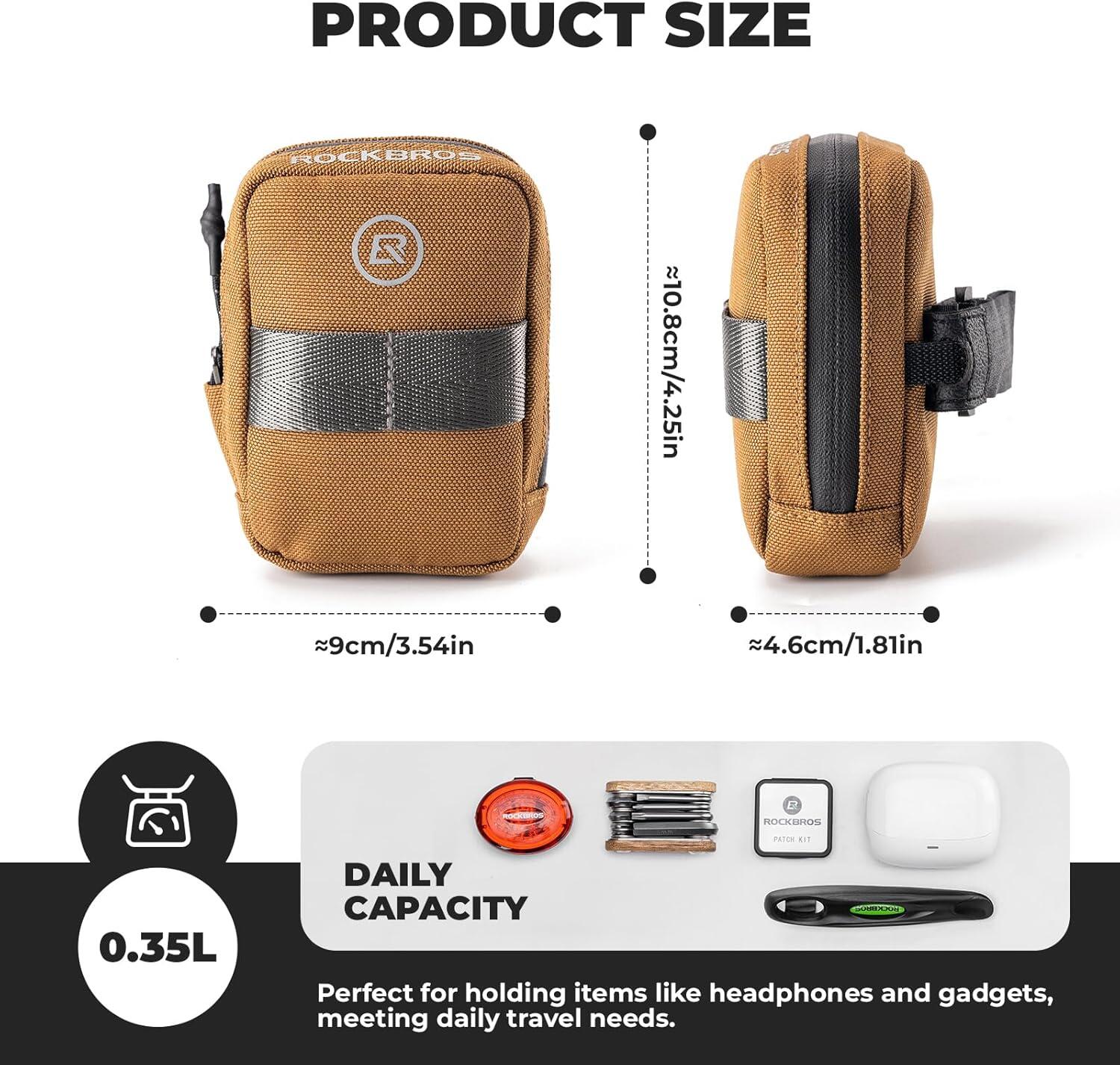 Sacoche de selle Rockbros avec porte-cartouche CO2 2/5