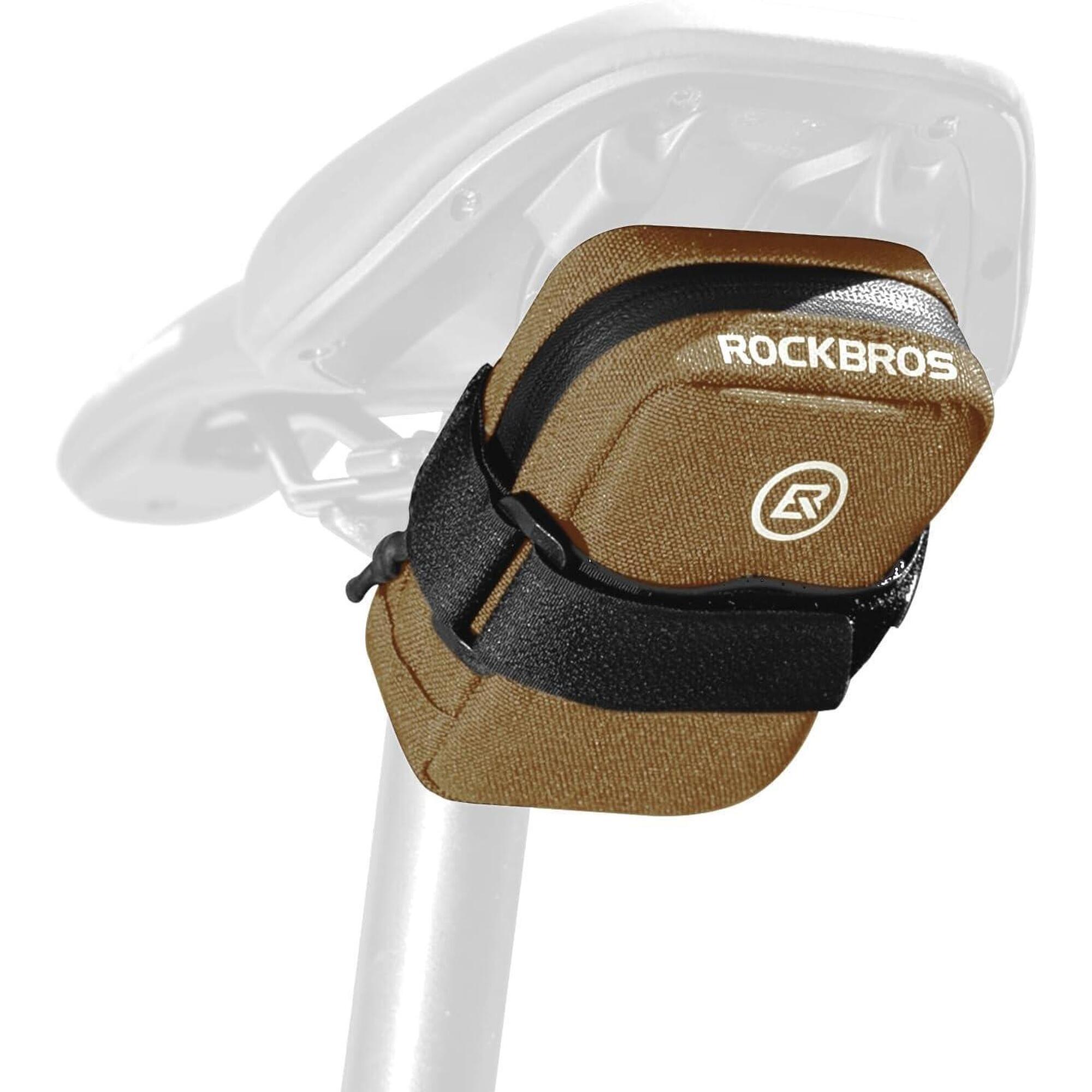 Rockbros - Sacoche De Selle Rockbros Avec Porte-cartouche Co2 - Sacoche Selle Vélo - Marron - Decathlon