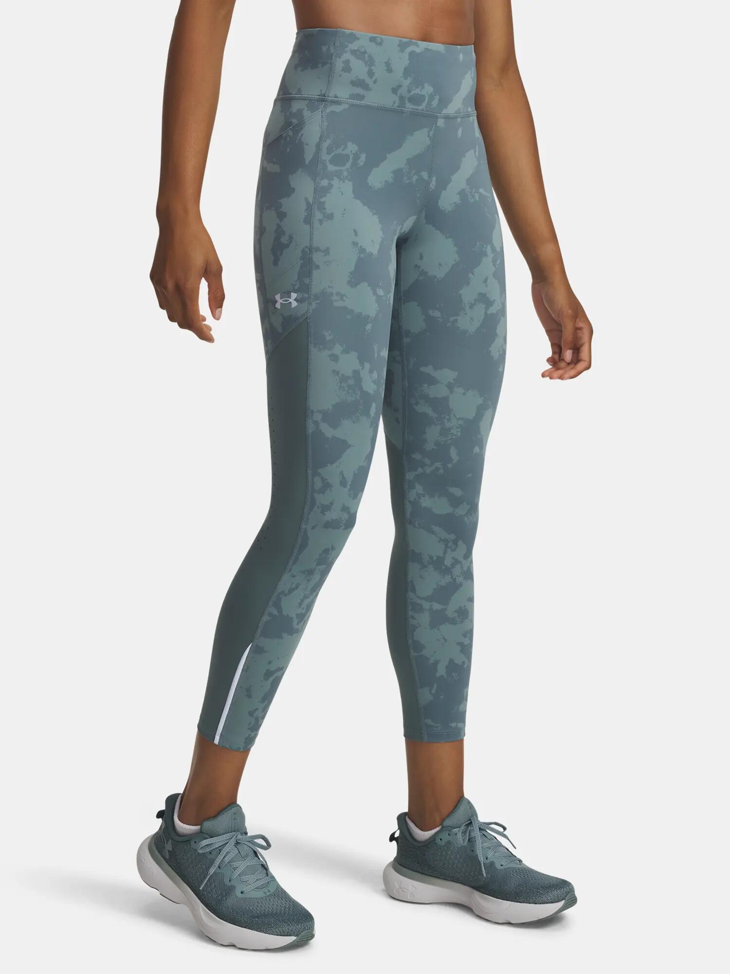 Női leggings Under Armour UA Launch Ankle Print Tights-BLU 3/4