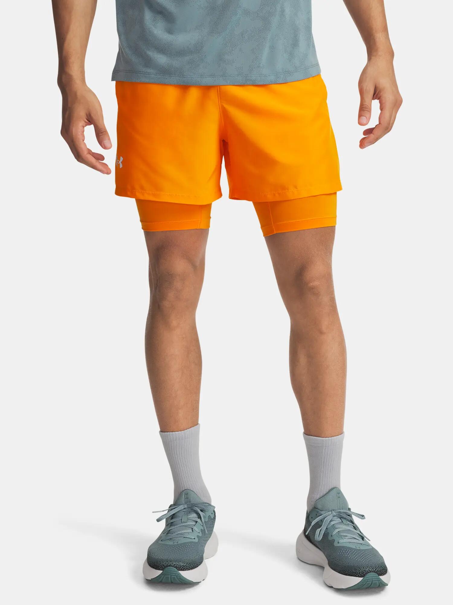 Férfi rövidnadrág Under Armour UA LAUNCH 5'' 2-IN-1 SHORTS-ORG 4/4