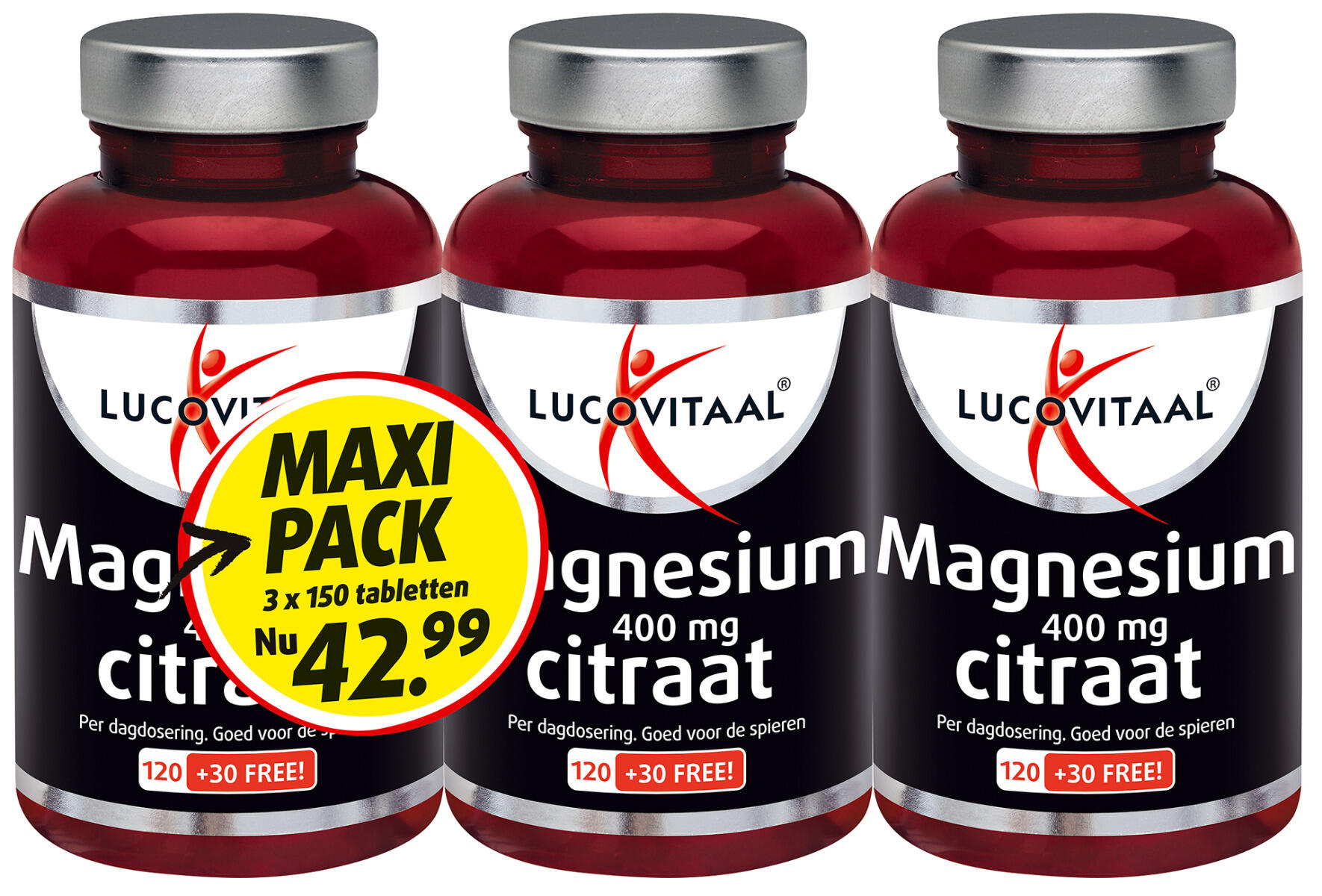 LUCOVITAAL Lucovitaal Magnesium Citraat 400 mg 3-pack