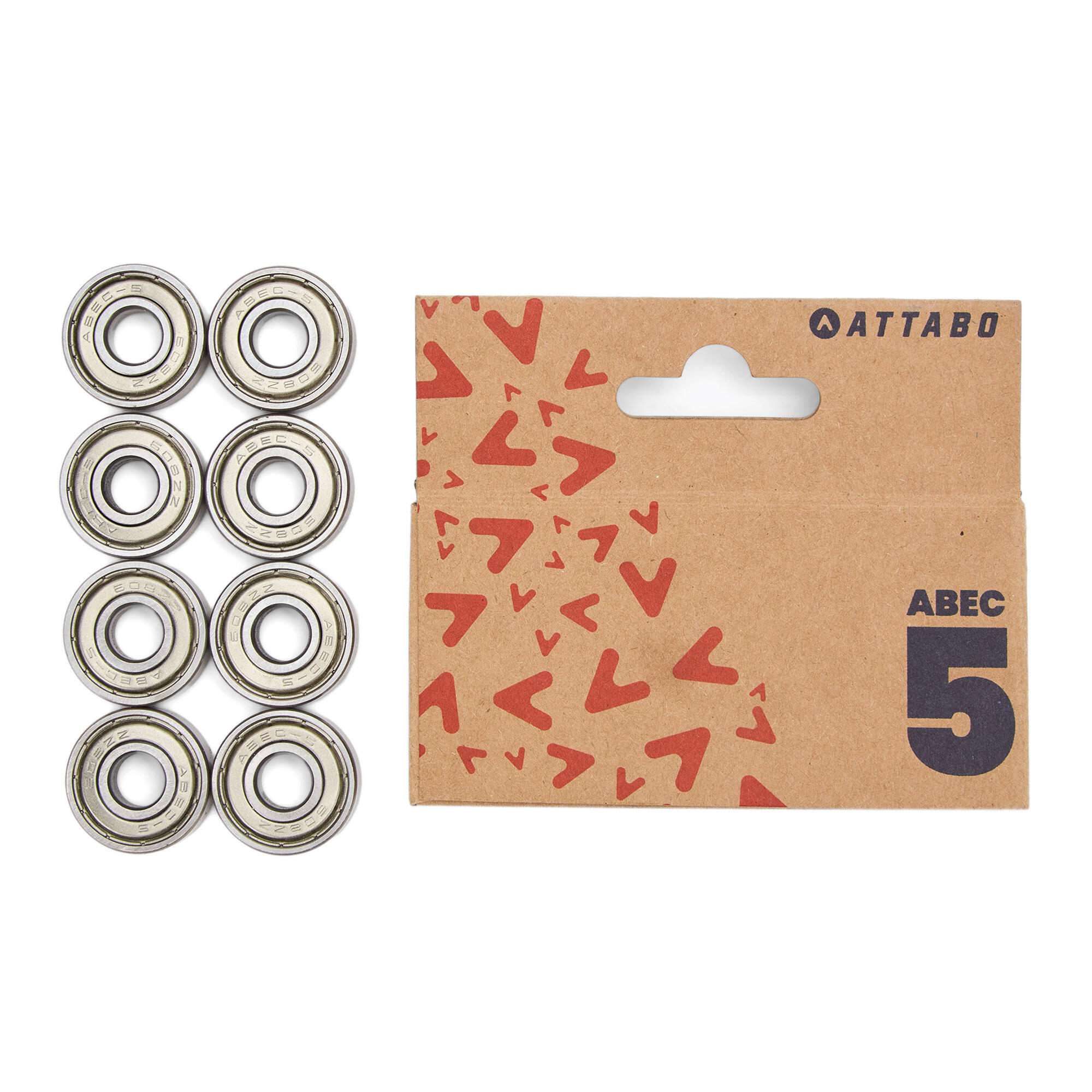 Łożyska ATTABO Bearings ABEC 5 8 szt. srebrny OS 2/2