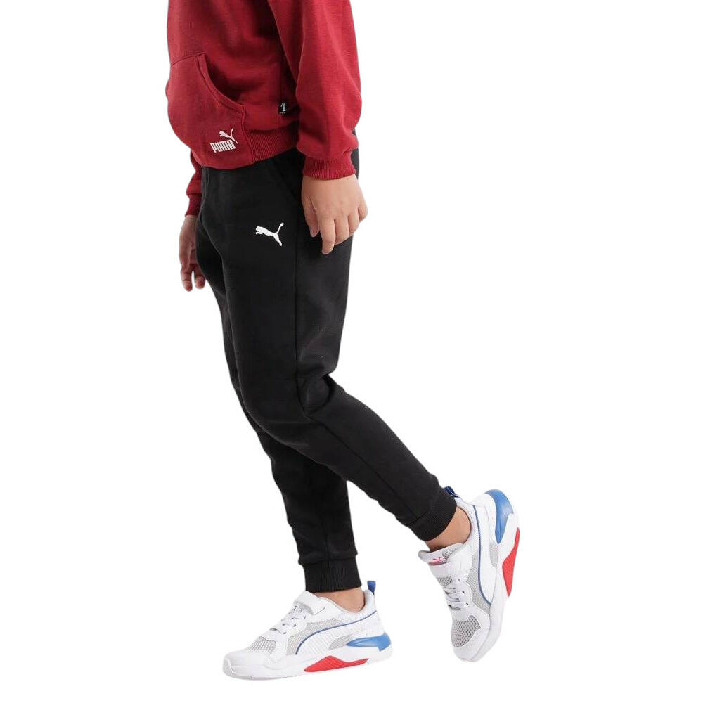 Spodnie dresowe bawełniane czarne dziecięce PUMA ESS Logo 3/4