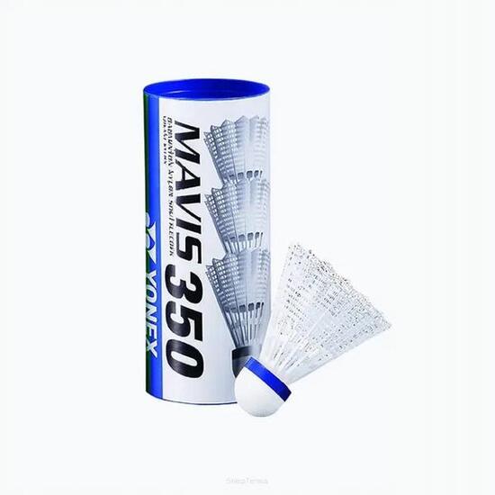 Lotki nylonowe Yonex Mavis 350 białe 3szt - p.średnia