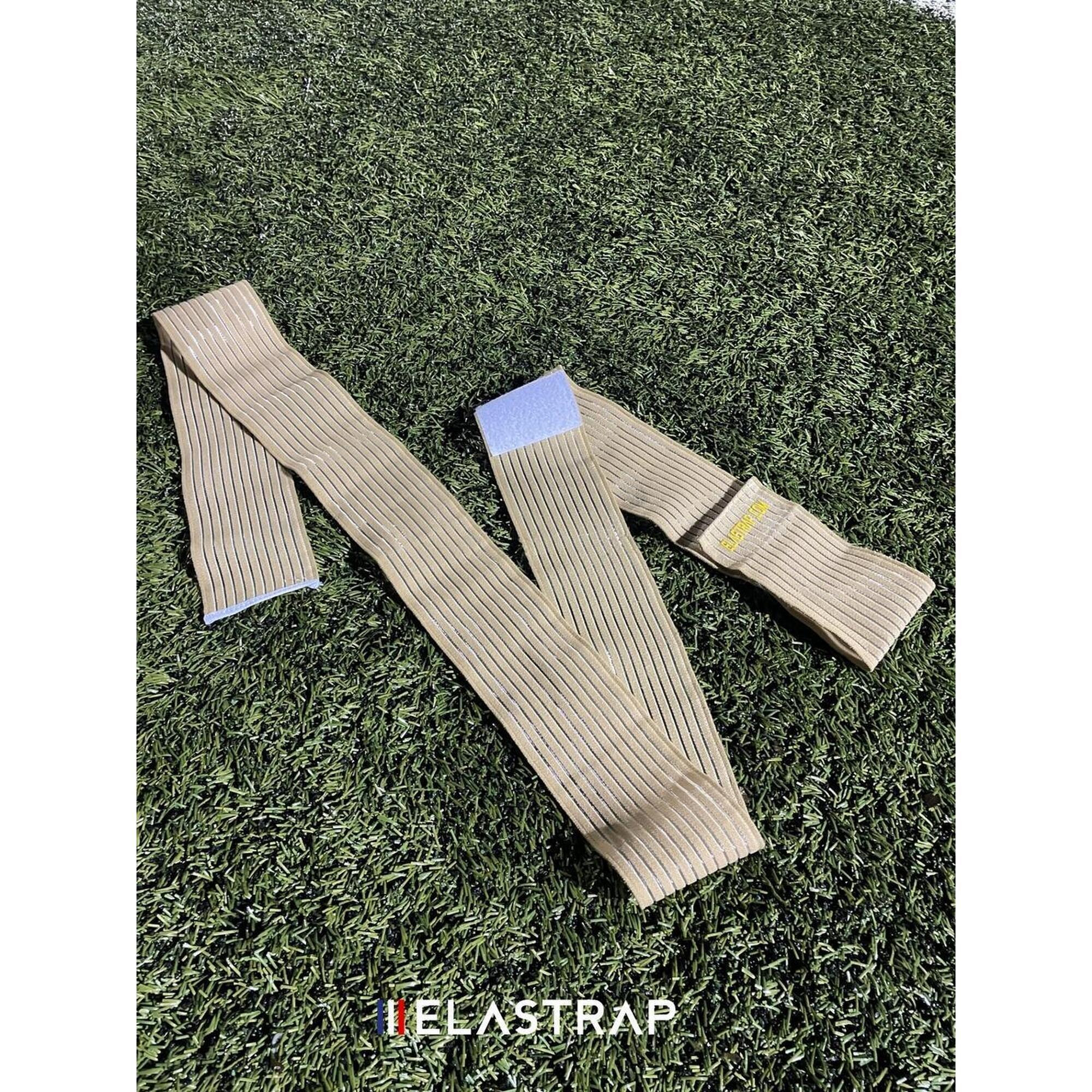 Elastrap - Bande Bandage Strap Sangle Elastique Fixation Maintien Poche Glace Gel Electrode - Bande De Maintien - Beige - 180 Cm - Decathlon