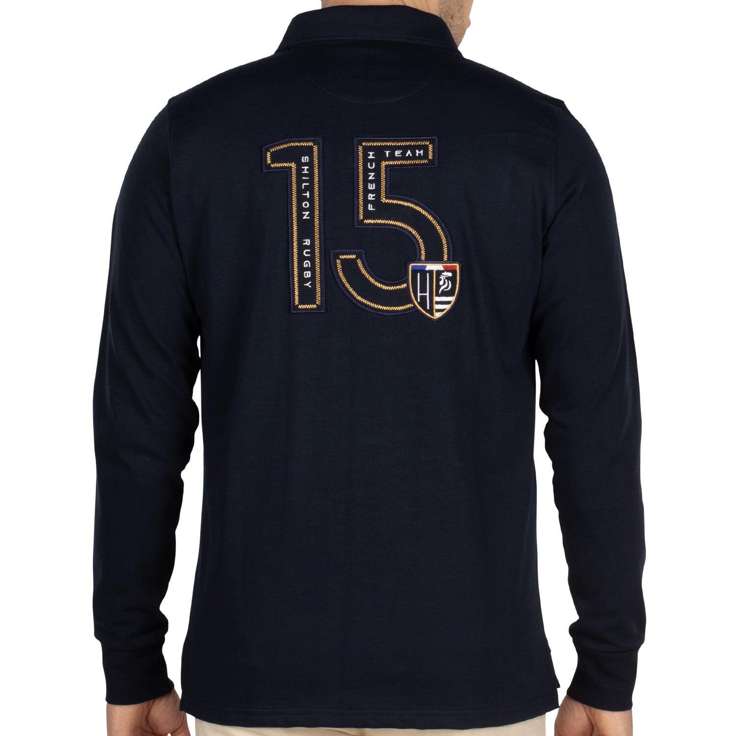 Shilton - Polo Rugby Players Xv Homme - Polo Manches Longues - Bleu - Decathlon