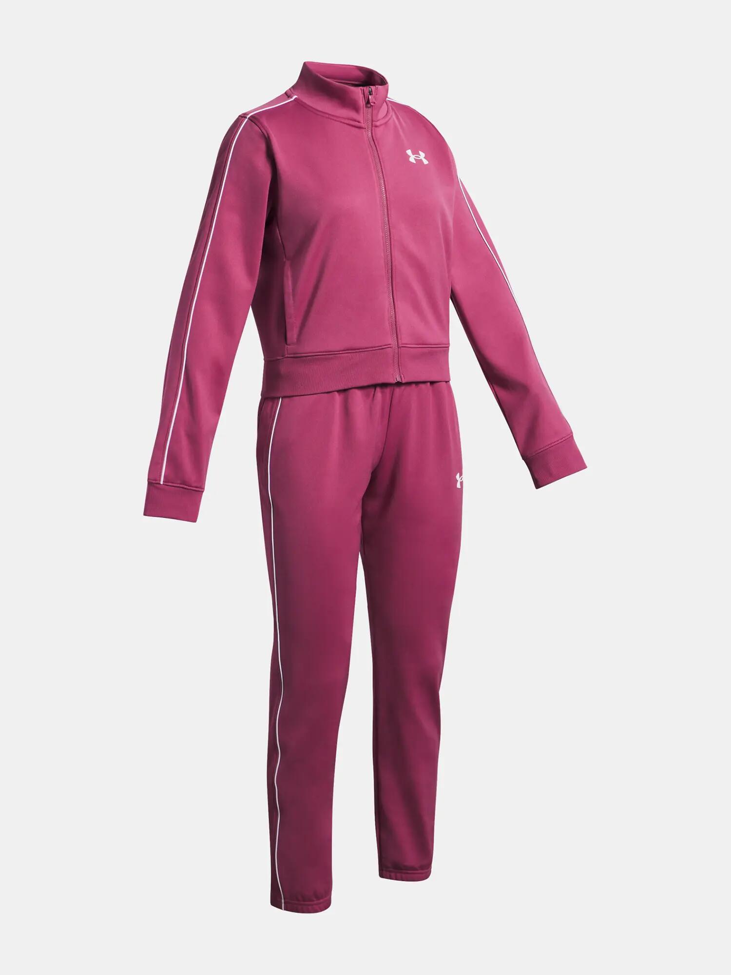Lány szett Under Armour UA Icon Knit Crop Tracksuit-RED 3/3