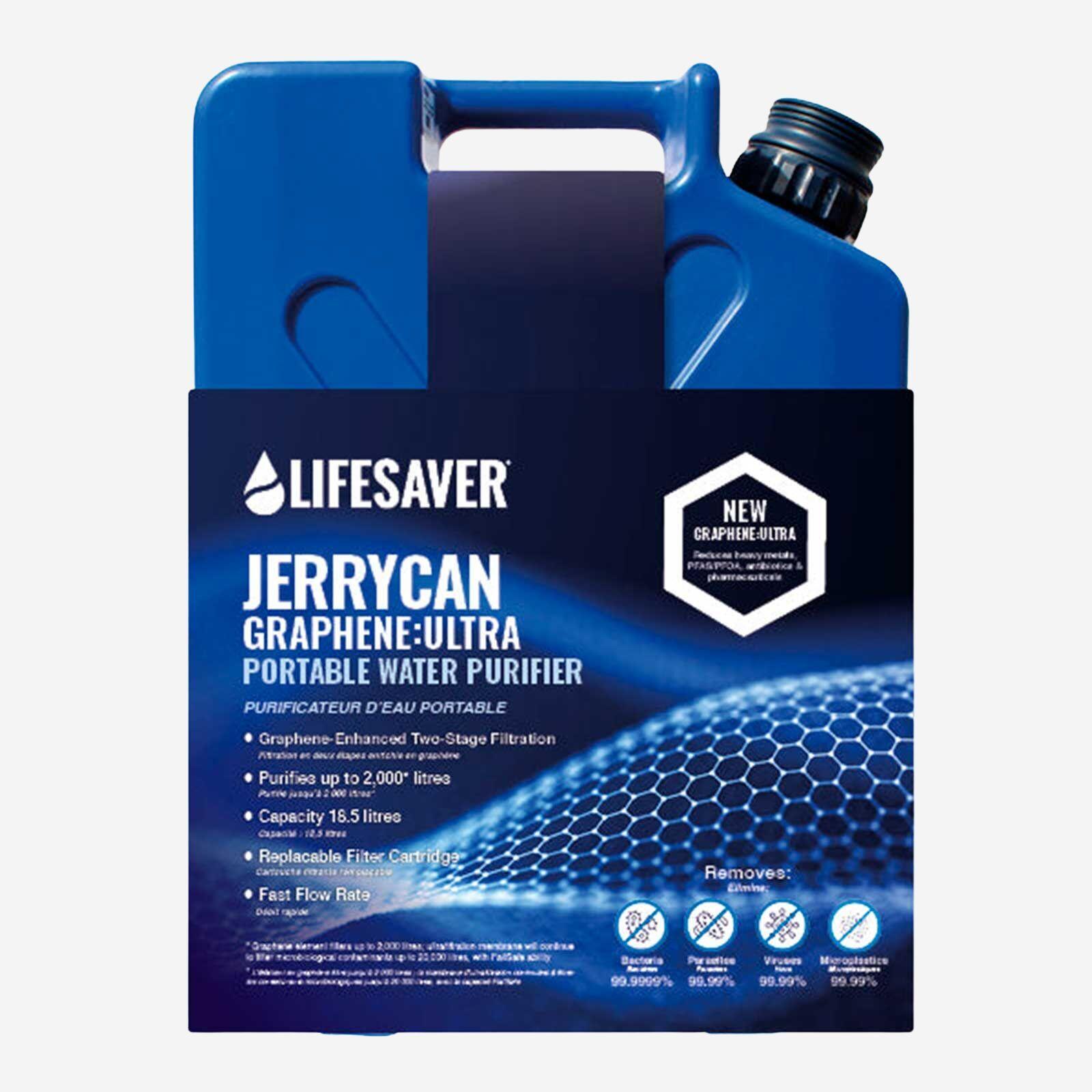 Lifesaver - Jerrycan Lifesaver Graphène Ultra – Purificateur D’eau 20 000l - Capacité 18,5l - Jerrican - Bleu - 18 L - Decathlon