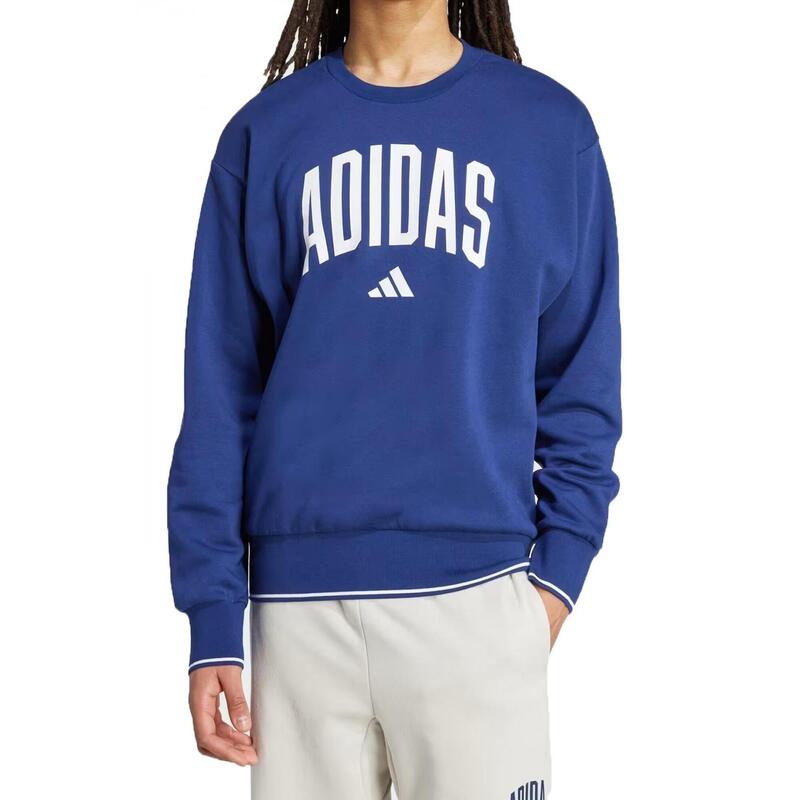 Adidas Collegiate Sweat, Felpa Uomo - Blu