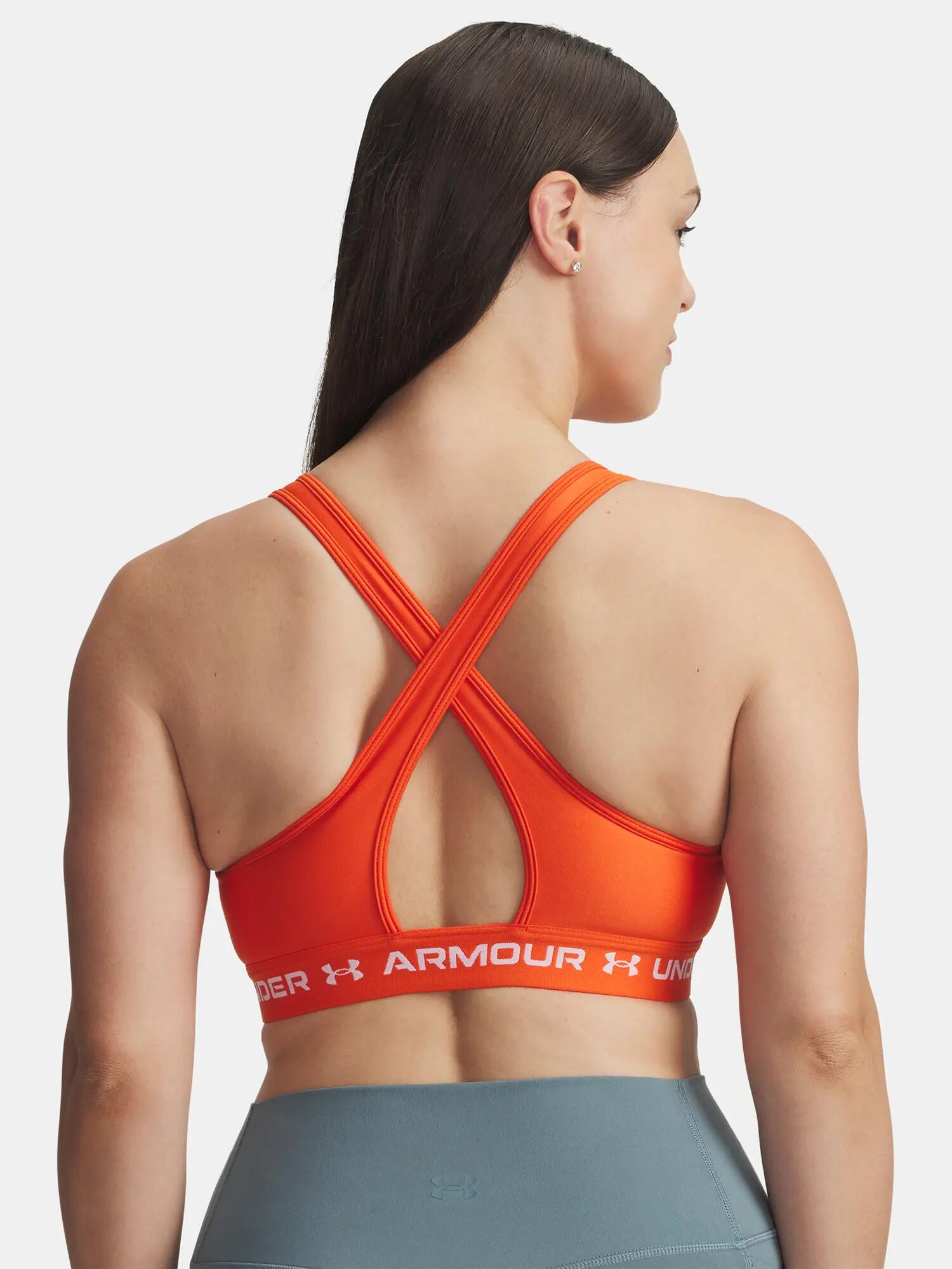 Női sportmelltartó Under Armour Crossback Mid Bra-ORG 4/4