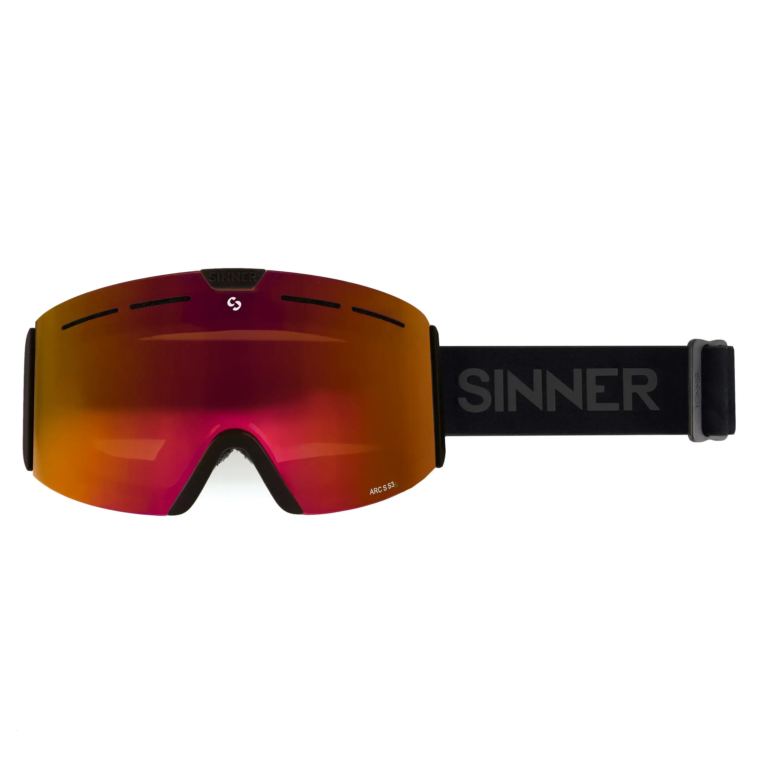 Gogle narciarskie/snowboardowe SINNER Arc S, czarne, unisex 2/3