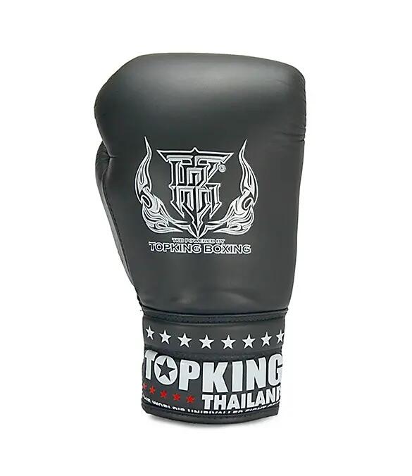 Luvas de boxe Top King Super Competition em couro negro 3/5