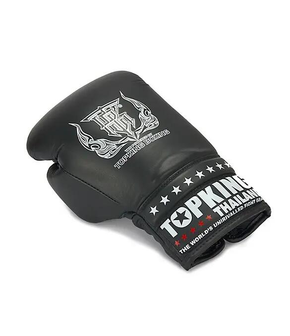 Luvas de boxe Top King Super Competition em couro negro 5/5