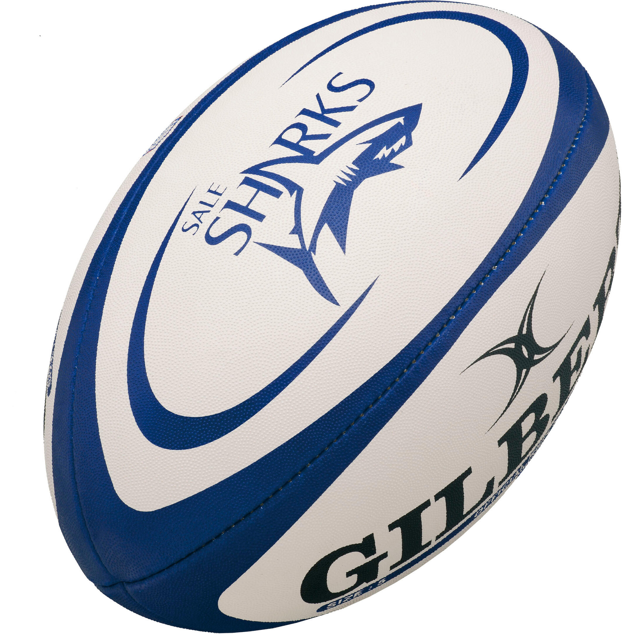 Gilbert - Mini Ballon De Rugby Gilbert Sale Sharks (taille 1) - Ballon De Rugby - Blanc|bleu - 1 Paire - Decathlon